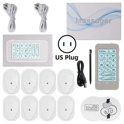 EMS Electric Muscle Stimulator Therapy 24 Modes 4 Output Channel Tens Unit Machine Physiotherapy Pulse Body Massager Dropship