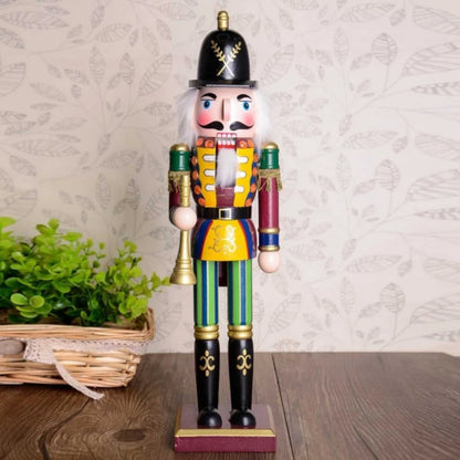 30CM Nutcracker Puppet Classic Elements with Lanyard Christmas Ornament New Year 2023 Desktop Windows Home Party Decorative Doll