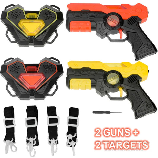 Laser Tag Battle Game Gun Set Electric Infrared Toy Guns Weapon Kids Laser Strike Pistol For Boys Children Indoor Outdoor Sports