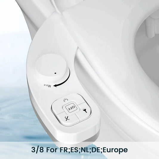 SAMODRA Non-Electric Bidet - Self Cleaning Dual Nozzle (Frontal and Rear Wash) Water Bidet Toilet Seat Attachment