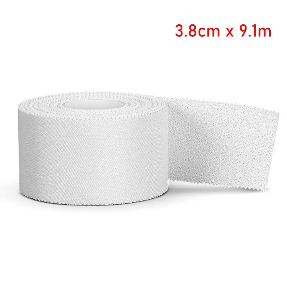 2.5/3.8/5cm 9.1Meters Sport Athletic Waterproof Cotton White Boxing Adhesive Tape Strain Injury Support Sport Binding Bandage