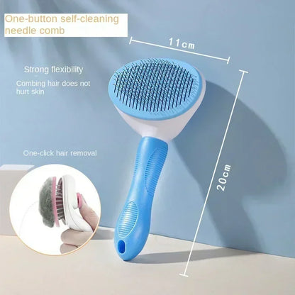 Hair Remover Brush Dog and Cat Non-slip Beauty Brush Dog Grooming Equipment Pets Stainless Steel For Dogs Pet Hair Removal Comb