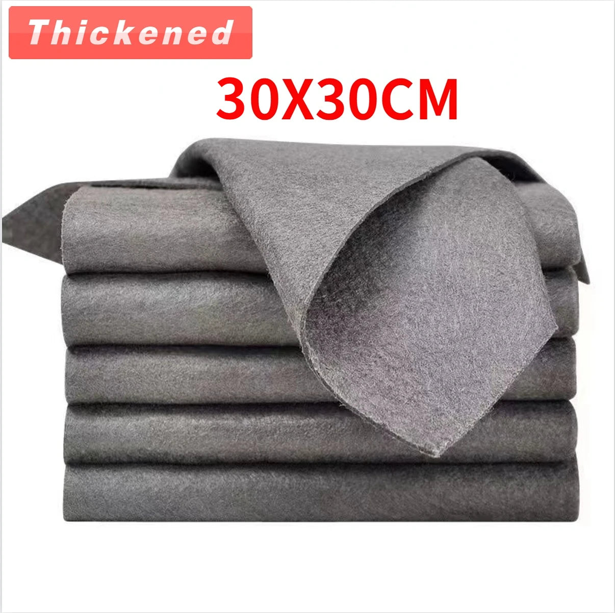 1/5PCS Thickened Magic Cleaning Cloth No Watermark Glass Wiping Cloth Reusable Window Glass Cleaning Cloth rag Kitchen Towel