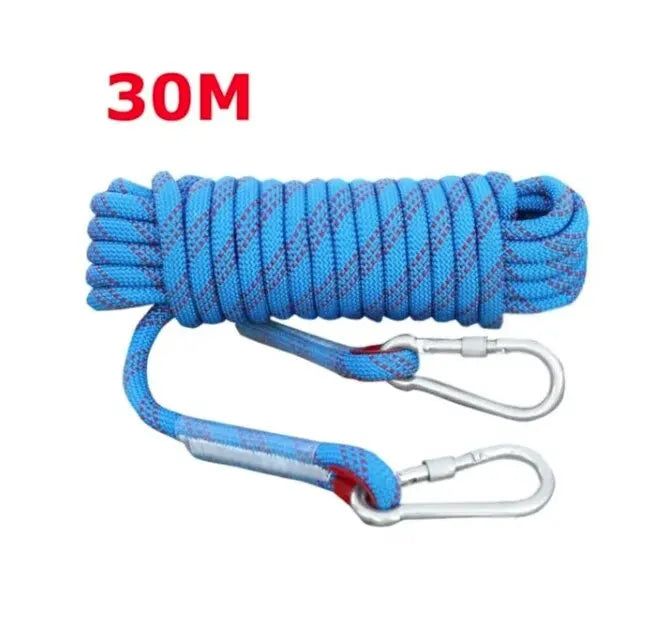 Tomshoo 10mm Rock Climbing Rope 10M/20M/30M Outdoor Static Rapelling Rope for Fire Rescue Safety Escape Climbing Accessories