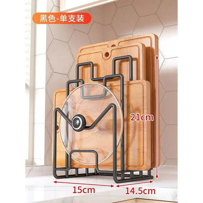 Rack Shelf Stand Multi Layer Space Saving Rustproof Cutting Board Practical Kitchen Organizer Pot Lid Holder Iron Art Home WF