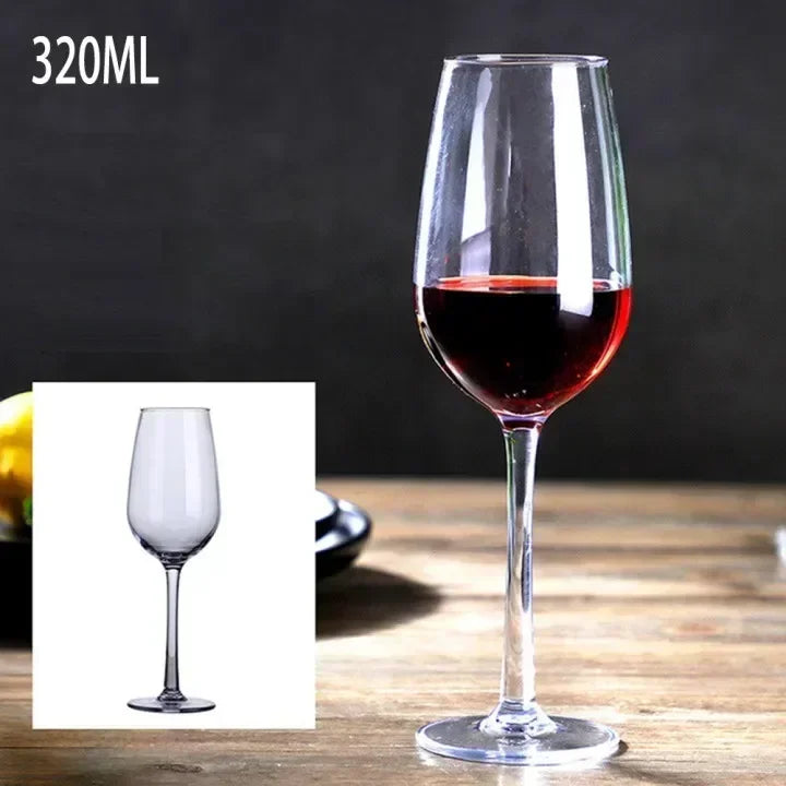 1PC Red Wine Glass Cup Goblet Plastic Transparent Unbreakable Wine Glass Cups 320/550/580ML For Bar Camping Party Drinkware