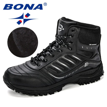 BONA 2024 Arrival Outdoor Hiking Boots Men Winter Shoes Walking Climbing Shoes Man Mountain Sport Boots Masculino Trendy Large