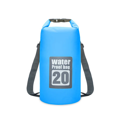 PVC Waterproof Dry Bag 5L/10L/15L/20L/30L Outdoor Diving Foldable Storage Beach Swimming Bag Rafting River Ocean Backpack