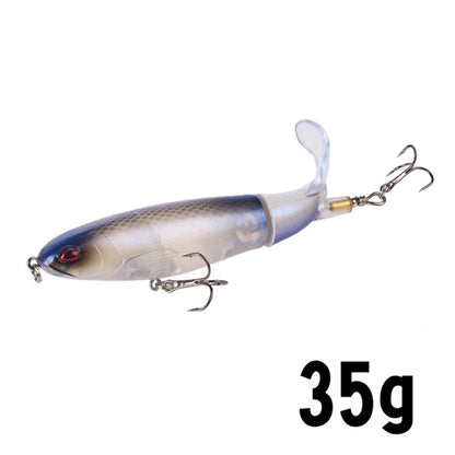 10cm/14cm Topwater Fishing Lure Whopper Popper Artificial Bait Hard Plopper Soft Rotating Tail Fishing Tackle Fishing Bait