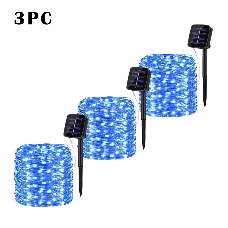 LED Solar String Light Outdoor Garden Fairy Lights Led Twinkle Waterproof Lamp for Christmas Party Decor 7m/12m/22m/32m/52m/102m