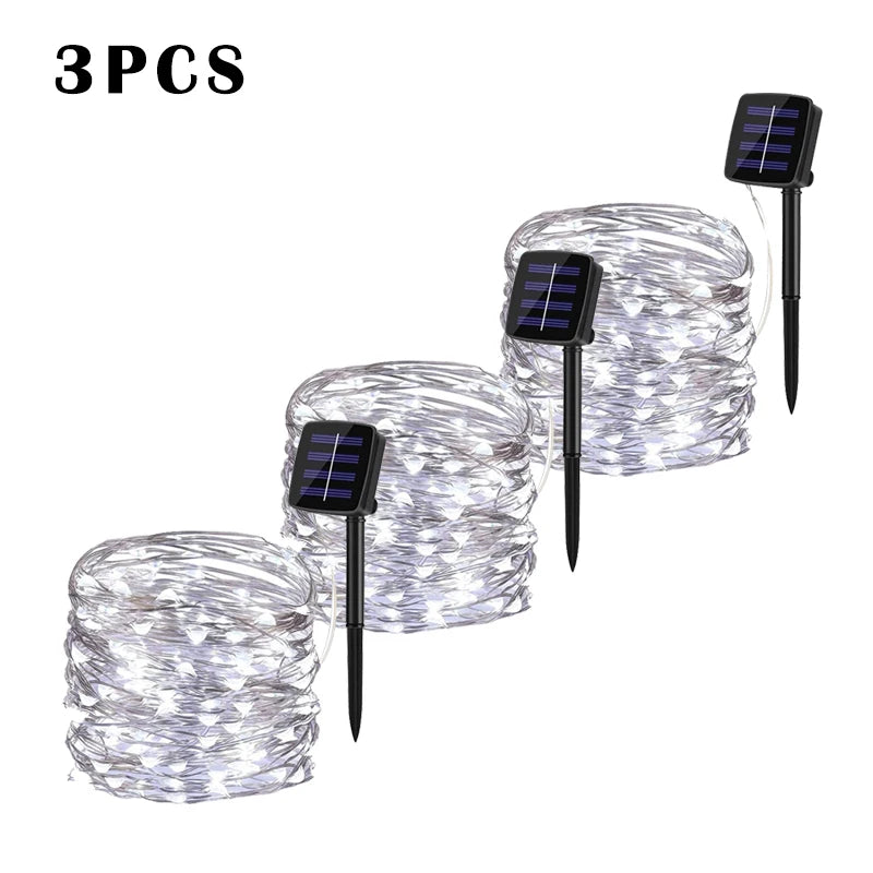 LED Solar String Light Outdoor Garden Fairy Lights Led Twinkle Waterproof Lamp for Christmas Party Decor 7m/12m/22m/32m/52m/102m