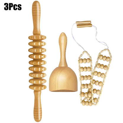 Wood Therapy Massage Tools Lymphatic Drainage Massager Body Sculpting Tools for Maderoterapia Colombiana,Anti-Cellulite