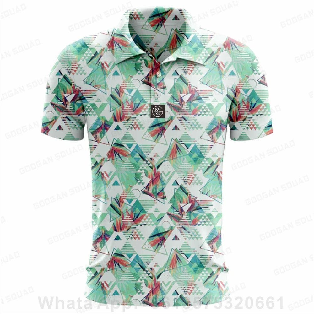 Plus Size Summer Polo Shirt Casual Fashion Polo Tee Shirts Men Short Sleeve Quick Dry Fishing Golf T-shirt Tops Clothing