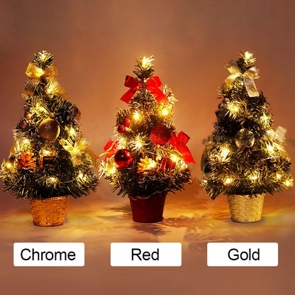 20/30/40cm Christmas Tree Home Bedroom Party Decorations Artificial Christmas Tree Children DIY Handicraft 2025 New Year Gift