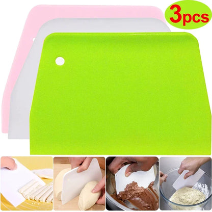 Multipurpose Dough Cutter Bowl Scraper for Bread Dough Fondant Cake Cream Spatula DIY Pastry Cutters Scrapers Kitchen Baking Kit