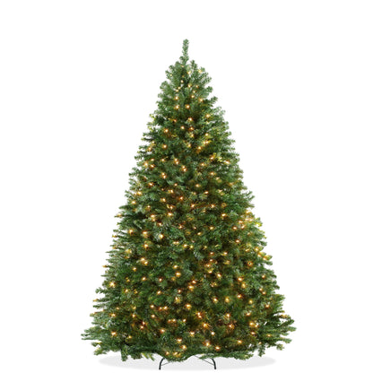 Pre-Lit Realistic Green Spruce Artificial Holiday Christmas Tree and Stand united states