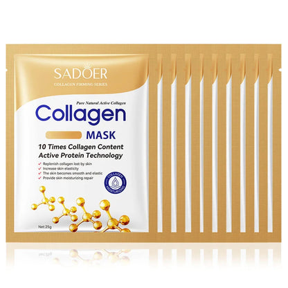 SADOER Collagen Face Mask Moisturizing Firming Hydrating Brightening skincare Face Sheet Mask Facial Masks Skin Care