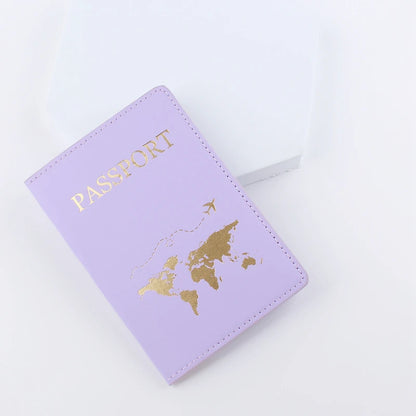 Lover Couple Passport Cover Hot Stamping Simple Plane Women Men Travel Wedding Passport Covers Holder Fashion Wedding Gift