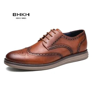 BHKH Male Sneakers Autumn/Winter traf Leather Men Casual Shoes Business Work Office Lace-up Dress shoes For Men Size47