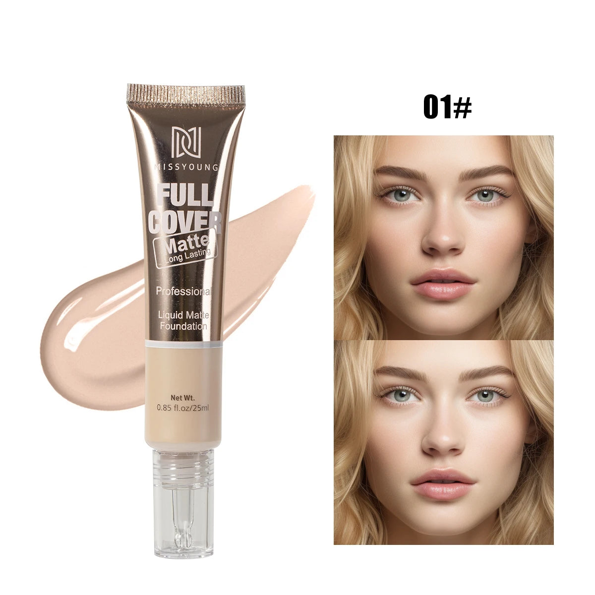 Liquid Foundation stick Smooth Matte Long Lasting Oil Control Full Coverage Concealer Multi-use Stick Moisturizing Nude Makeup