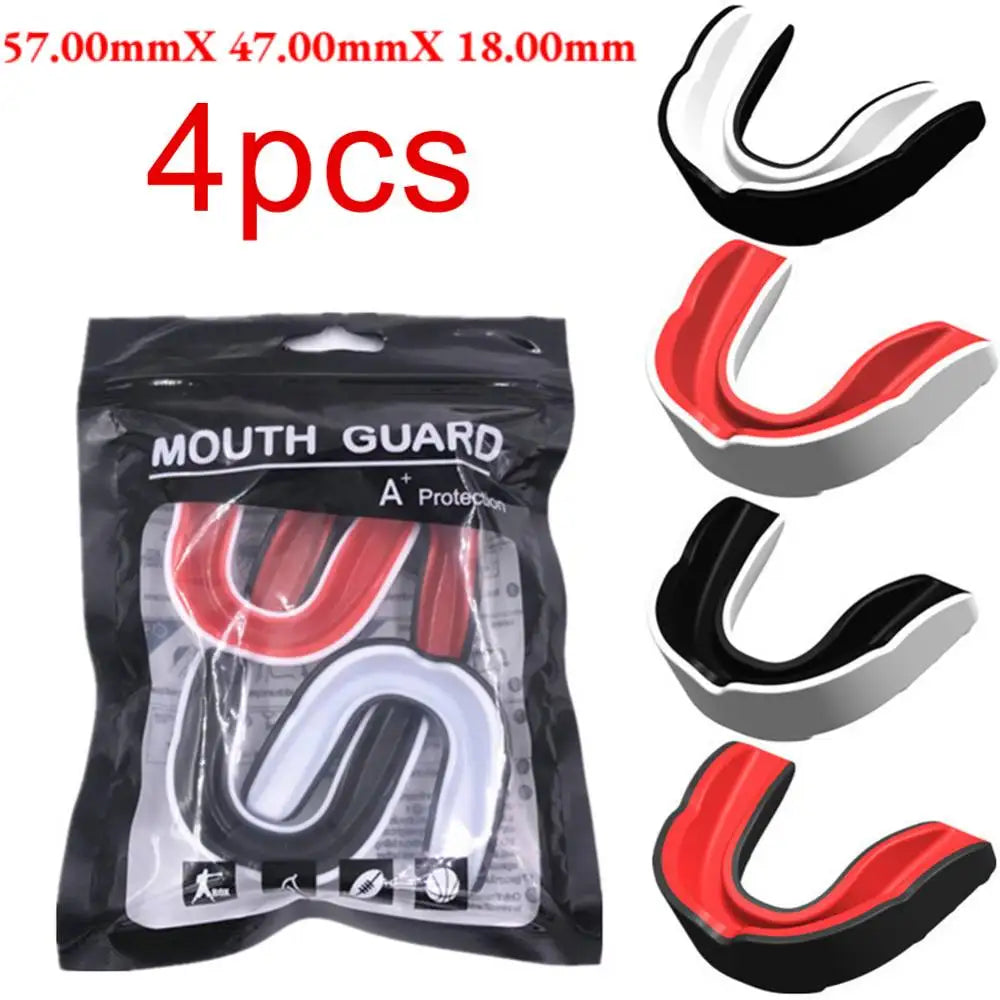 1/4pcs Mouth Guard Teeth Protector Adult Kids Taekwondo Boxing Football Karate Mouth Guard Wrestling Hockey Lacrosse