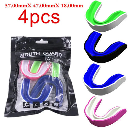 1/4pcs Mouth Guard Teeth Protector Adult Kids Taekwondo Boxing Football Karate Mouth Guard Wrestling Hockey Lacrosse