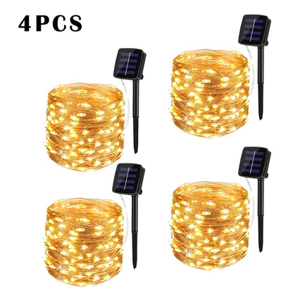 LED Solar String Light Outdoor Garden Fairy Lights Led Twinkle Waterproof Lamp for Christmas Party Decor 7m/12m/22m/32m/52m/102m