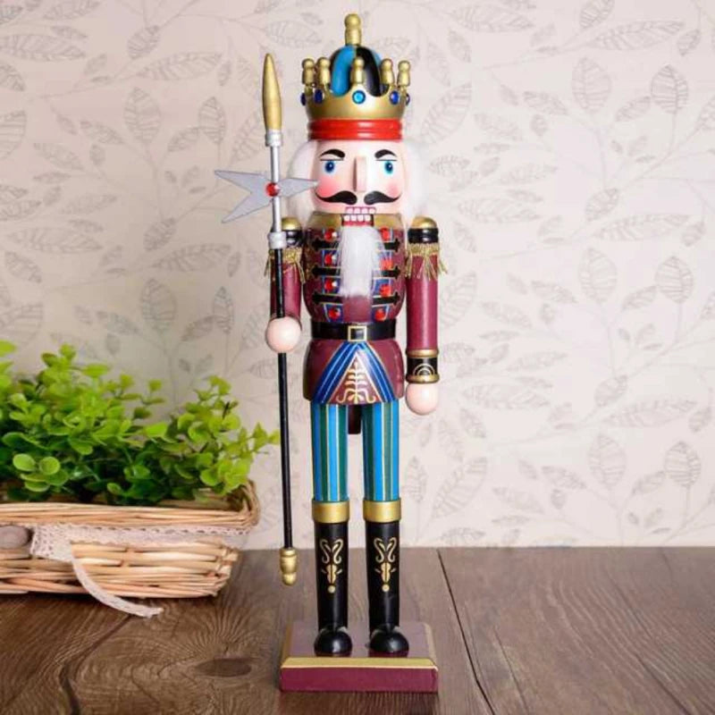 30CM Nutcracker Puppet Classic Elements with Lanyard Christmas Ornament New Year 2023 Desktop Windows Home Party Decorative Doll