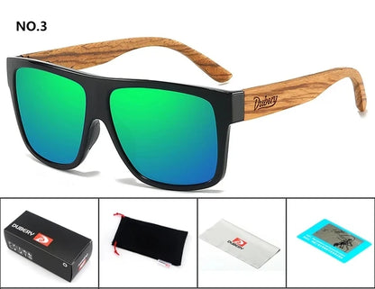 DUBERY Natural Wooden Sunglasses Men Polarized Fashion Sun Glasses Original Wood Oculos De Sol Masculino d240