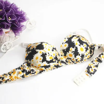 Hot-Selling 100% Mulberry silk bra underwear double faced silk print summer bra