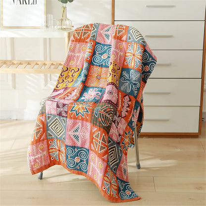 New Nordic 11 Style 80×160CM Bohemian Floral Printing Adult Soft Absorbent Cotton Gauze Beach Bathroom Bath Towel Accessories