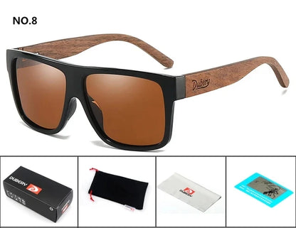 DUBERY Natural Wooden Sunglasses Men Polarized Fashion Sun Glasses Original Wood Oculos De Sol Masculino d240