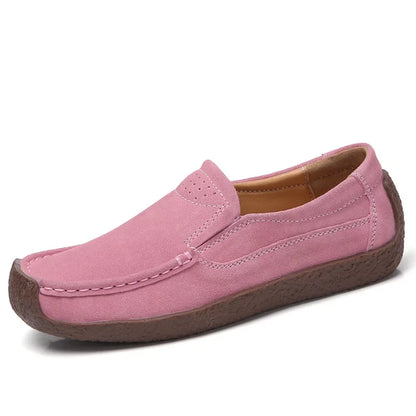 Genuine Leather Women's Casual Shoes Leisure Sneakers Women Luxury Brand Slip-on Loafers Female Soft Moccasins Zapatos De Mujer