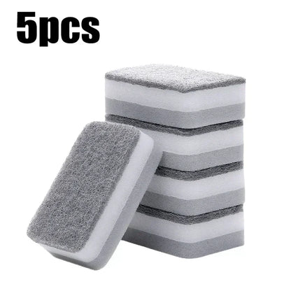 Magic Three Layers Cleaning Sponges Reusable Pan Pot Dishwashing Scouring Pads Household Kitchen Sponge Wipes Brush Clean Tools