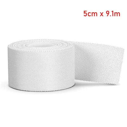 2.5/3.8/5cm 9.1Meters Sport Athletic Waterproof Cotton White Boxing Adhesive Tape Strain Injury Support Sport Binding Bandage