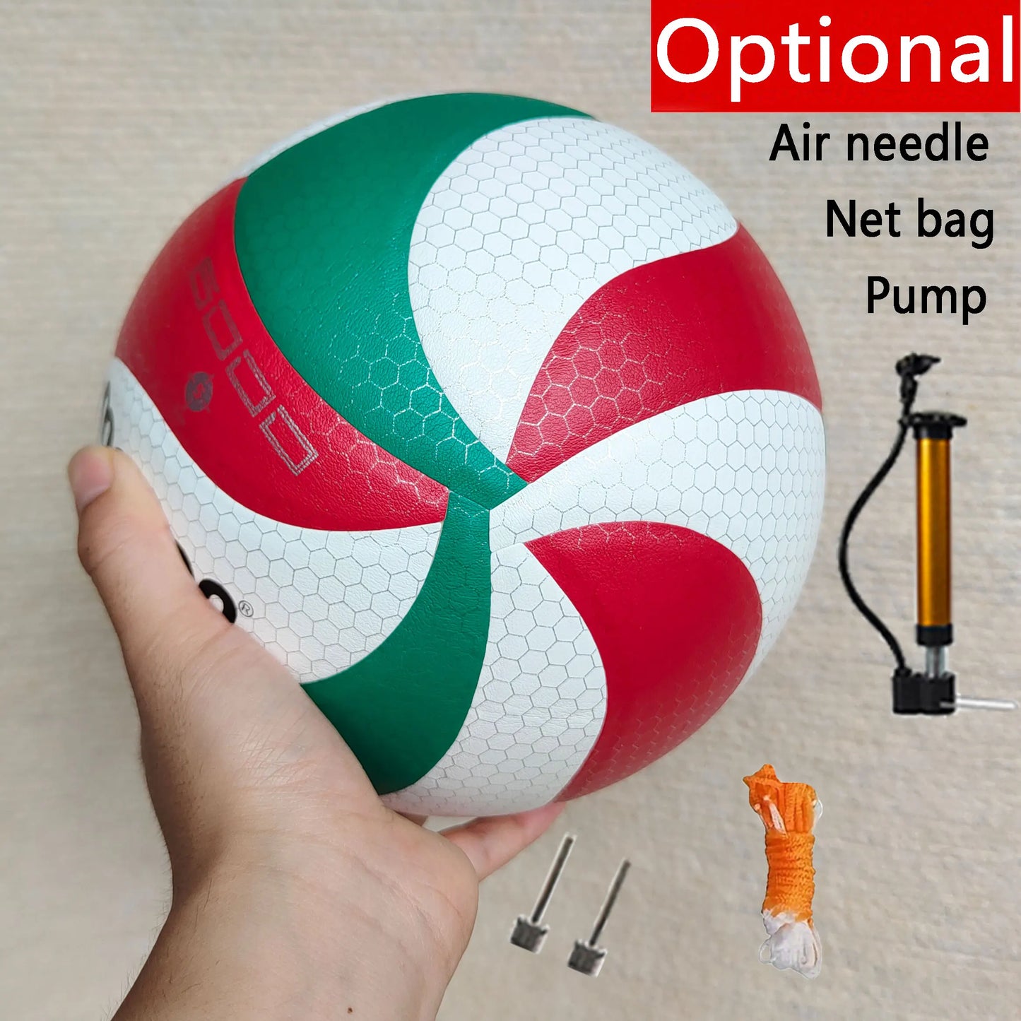 Professional Volleyball, Model6000, 5 yards, outdoor sports, volleyball training, Optional：Pump + Needle + Bag