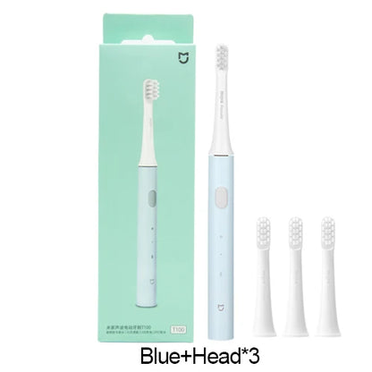 XIAOMI Mijia T100 Sonic Electric Toothbrush Mi Smart Tooth Brush Colorful USB Rechargeable IPX7 Waterproof For Toothbrushes head