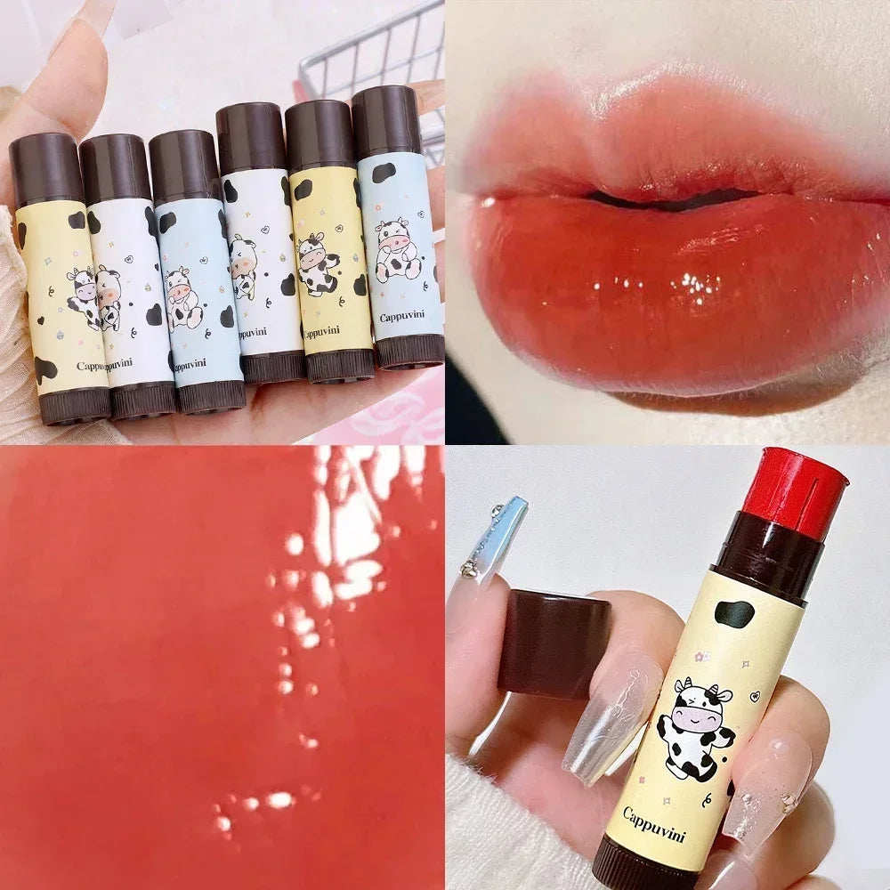 Black Tea Jelly Tinted Lip Balm Moisturizing Colored Lip Tinted Hydrating Waterproof Lipstick Gloss Base Lip Care Primer Makeup