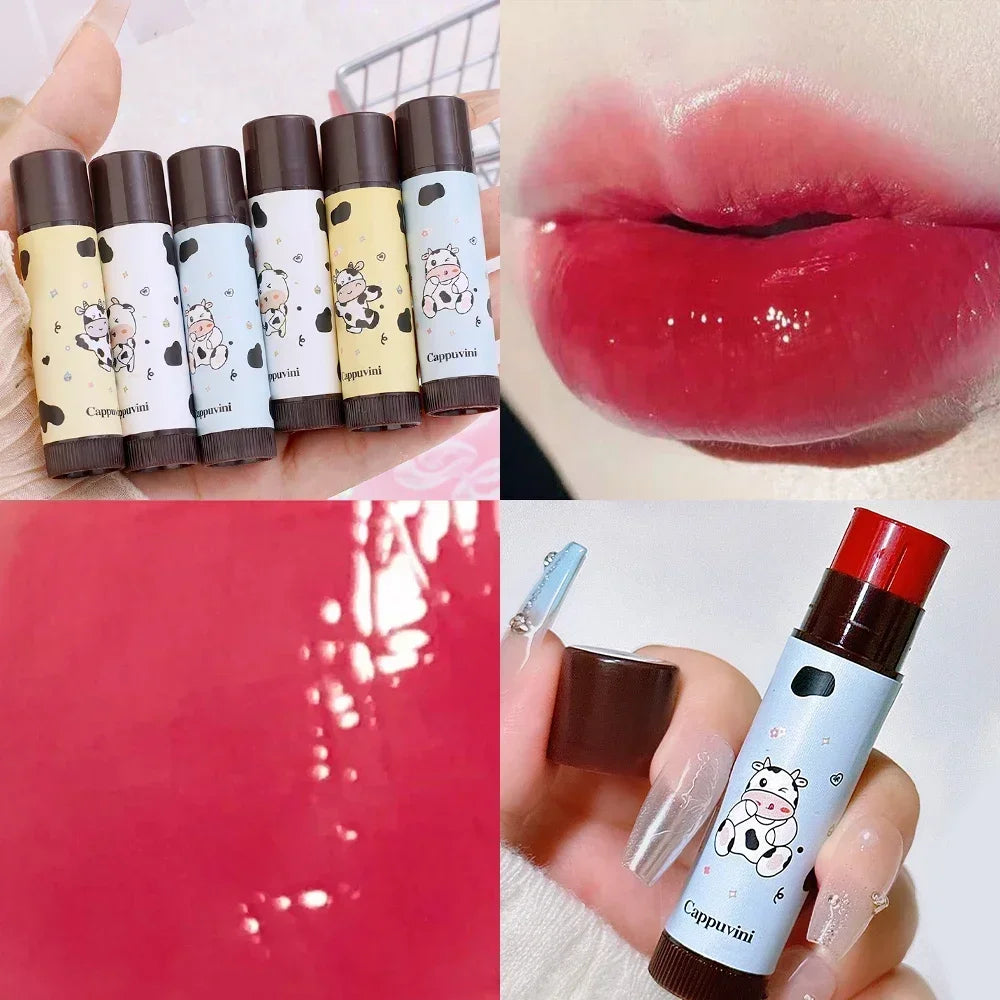 Black Tea Jelly Tinted Lip Balm Moisturizing Colored Lip Tinted Hydrating Waterproof Lipstick Gloss Base Lip Care Primer Makeup