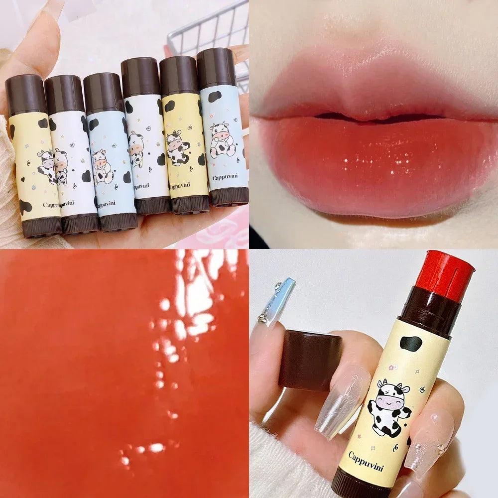 Black Tea Jelly Tinted Lip Balm Moisturizing Colored Lip Tinted Hydrating Waterproof Lipstick Gloss Base Lip Care Primer Makeup