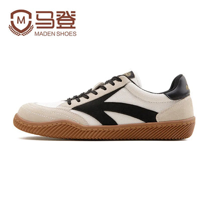 Maden Spring New Retro Casual Shoes for Men White Low Top Sports Tennis Shoes Outdoor Lace-Up Footwear Designer Sneakers