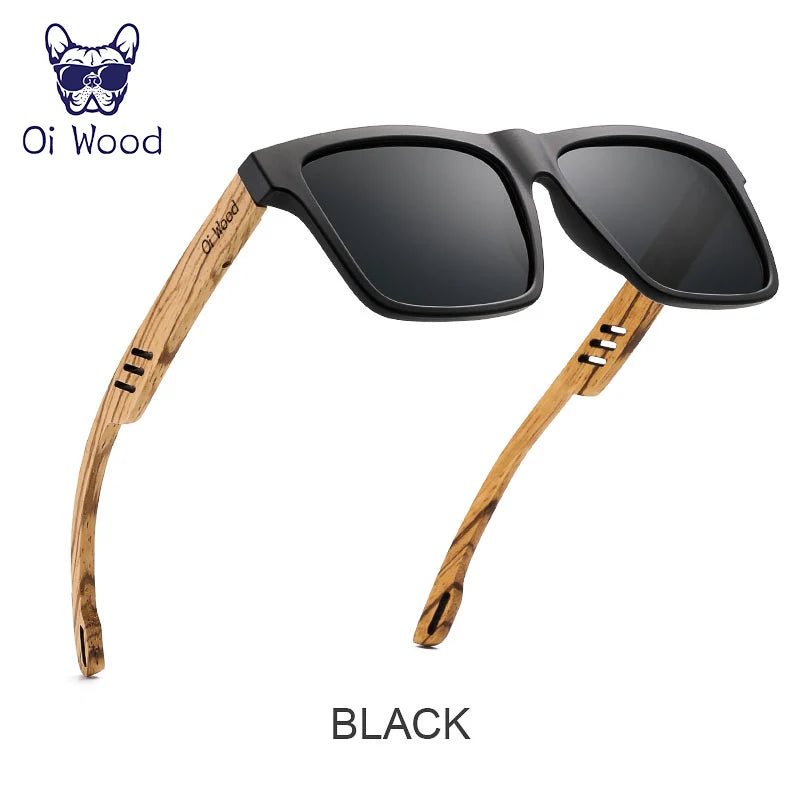 Oi Wood New High Quality Square Sunglasses For Men Polarized UV400 Fashion Sunglass Mirror Sport sun glasses Driving oculos