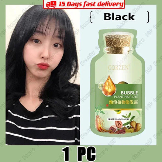 Pure Natural Herbal Hair Dye Shampoo 5 Minutes Change Hair Color Non-irritating Repair Gray White Fashion Hair Care Women Men