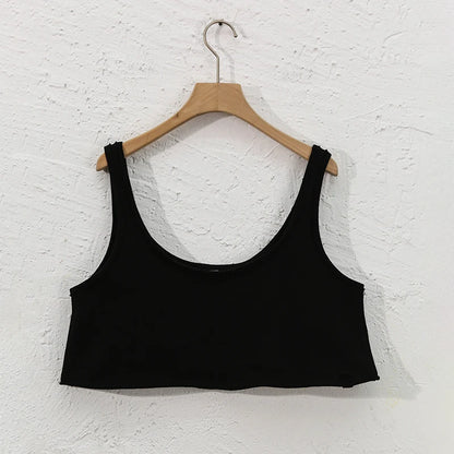 100% Cotton Tops For Women Casual Sleeveless Women Summer Top Streetwear Sexy Crop Tops Ladies Aesthetic Clothing