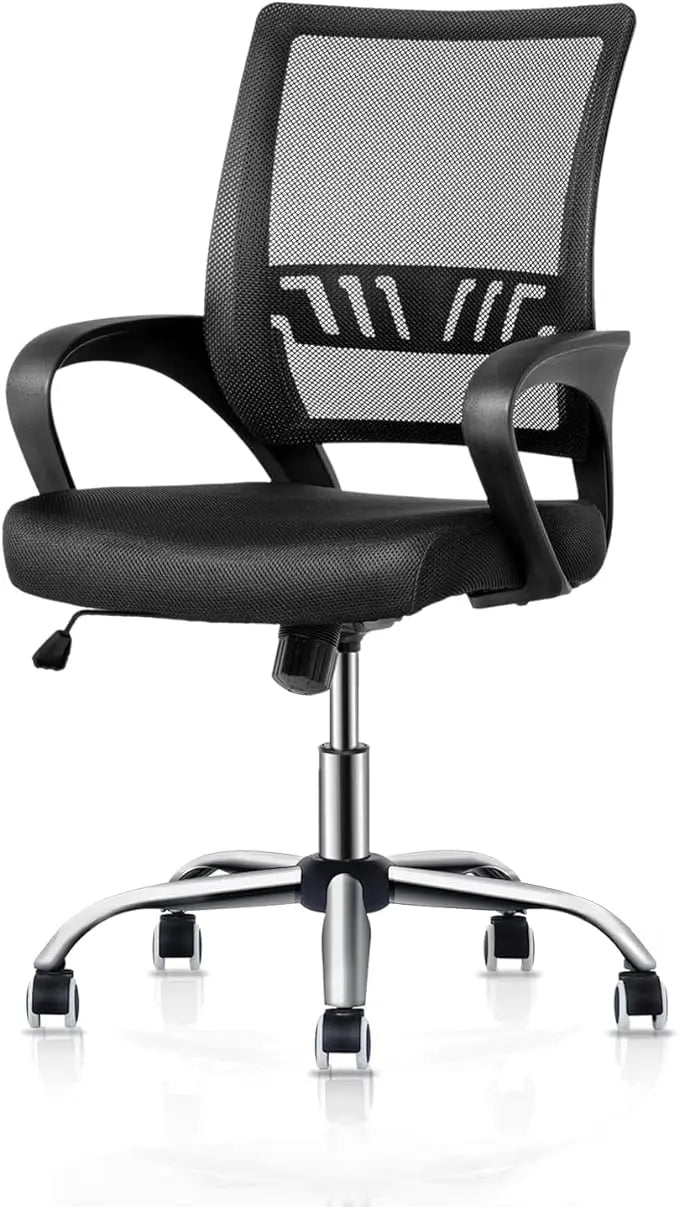 Home Office Chair Ergonomic Desk Chairs Mesh Computer with Lumbar Support Armrest Rolling Swivel Adjustable Black