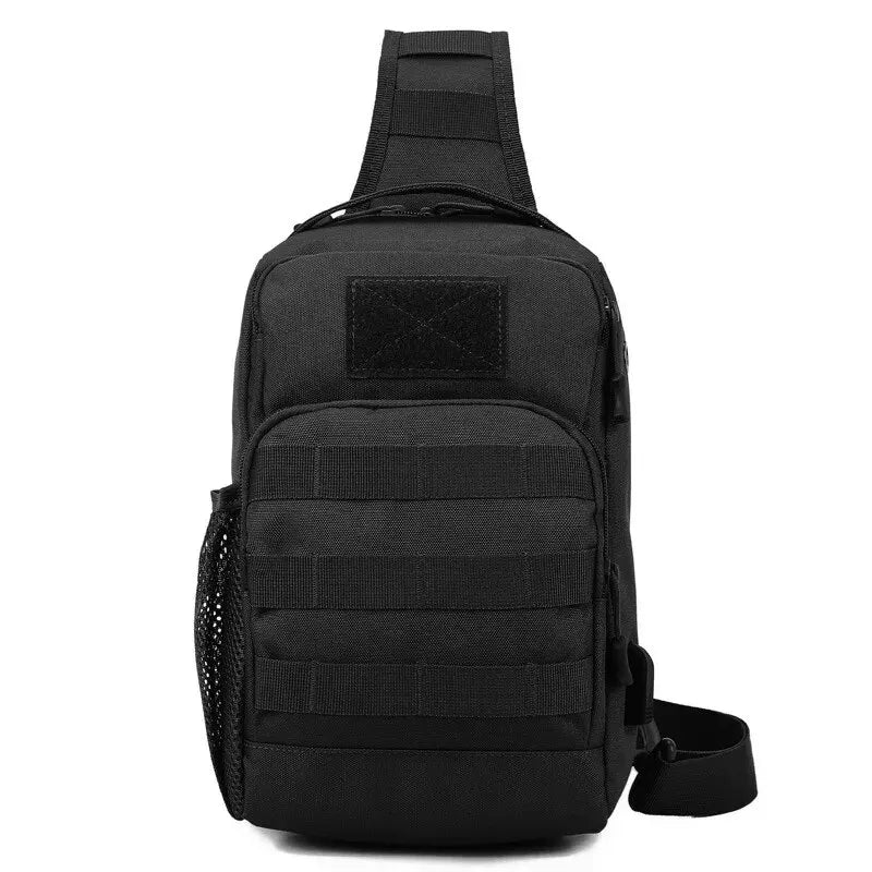 Tactical Shoulder Bag Molle Shoulder Backpacks Sling Daypack Backpack with USB Charging Port Chest Fishing Camping Fanny Pack