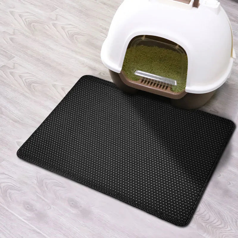 Cat Litter Mat With Gift Double Layer Waterproof Pet Litter Box Mat Non-slip Sand Cat Pad Washable Bed Mat Clean Pad Products