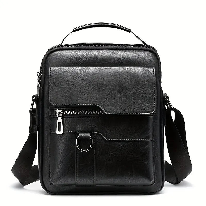 Brand Men Shoulder Bag for 9.7" iPad Men PU Leather Flaps Men's Crossbody Bags Business Flap Male Solid Messenger Bag Travel Bag