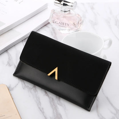 Leather Women Wallets Hasp Lady Moneybags Zipper Coin Purse Woman Envelope Wallet Money Cards ID Holder Bags Purses Pocket