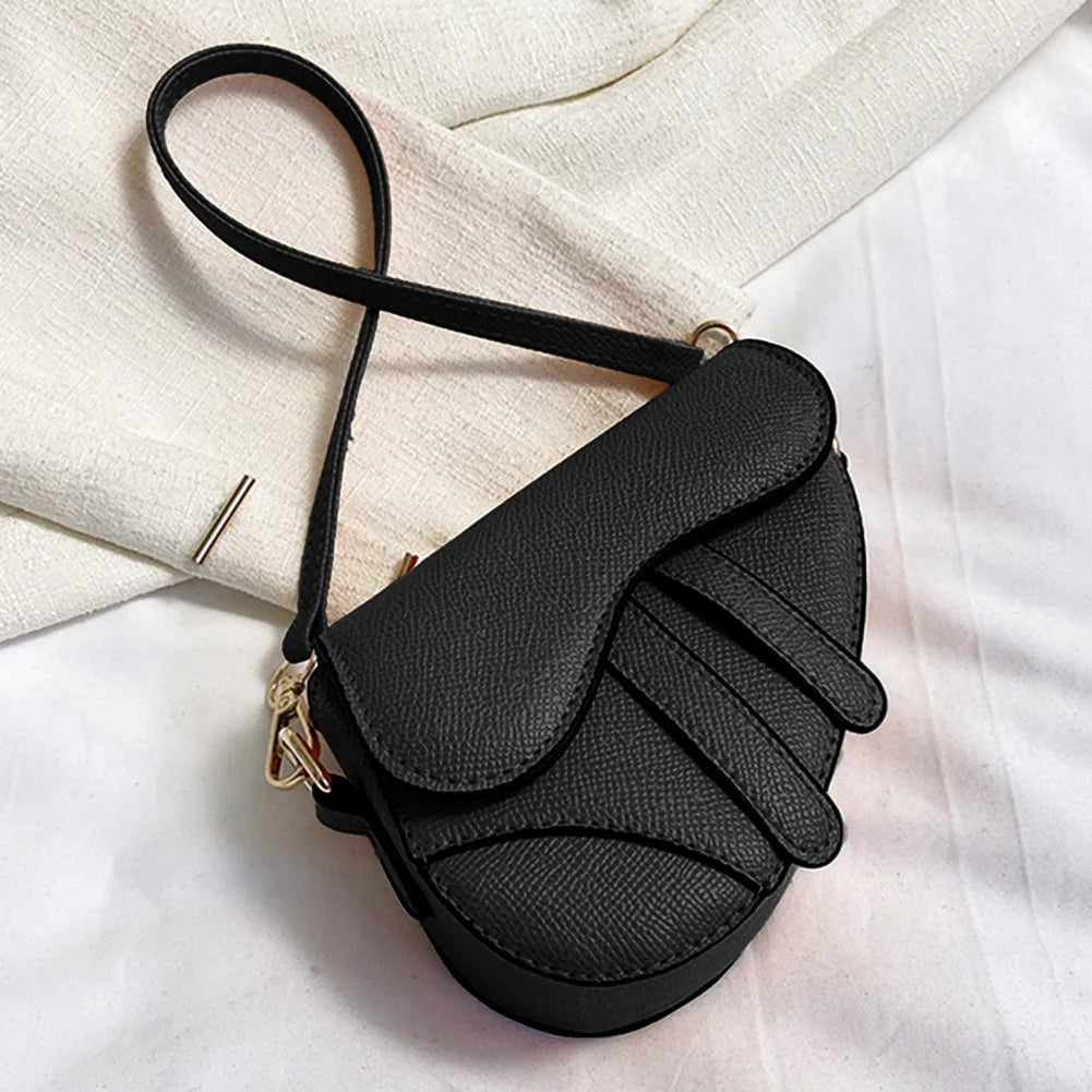 Women Messenger Bags Saddle Bag Portable Single Shoulder Bag Women's Leather Crossbody Bag Handbag Purses Simple Messenger Bags